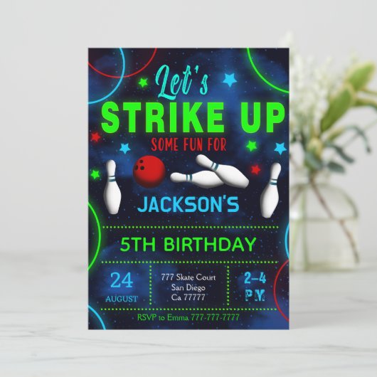 Invitation au bowling (Debout devant)