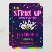 Invitation au bowling (Devant / Derrière)