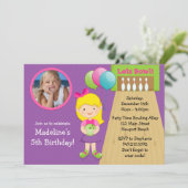 Invitation au Bowling Birthday Party avec photo (Debout devant)