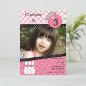 Invitation au bowling de filles roses modernes ave (Debout devant)