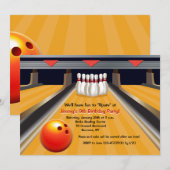 Invitation au bowling 'Fun To Spare' (Devant / Derrière)