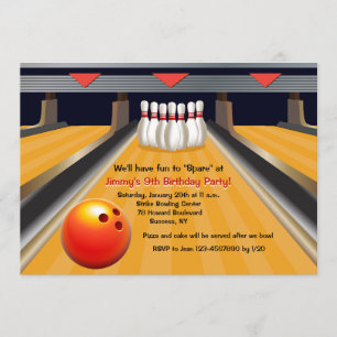 Invitation au bowling 'Fun To Spare'