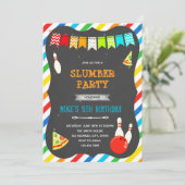 Invitation au bowling pizza (Debout devant)