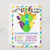 Invitation au bowling pour l'anniversaire d'un gar (Devant)
