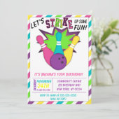 Invitation au bowling pour l'anniversaire d'une fi (Debout devant)