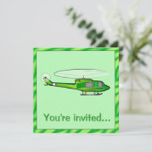 Invitation au Boy's Birthday Party avec hélicoptèr (Debout devant)