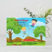 Invitation au brouillage de trampoline (Debout devant)