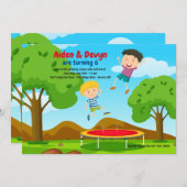 Invitation au brouillage de trampoline (Devant / Derrière)