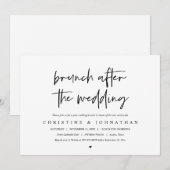Invitation au brunch après le mariage (Après les n (Devant / Derrière)
