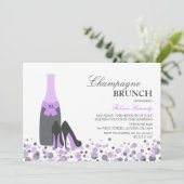 Invitation au brunch au champagne pour une douche (Debout devant)