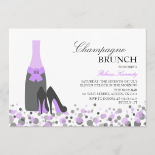 Invitation au brunch au champagne pour une douche