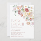 Invitation au brunch bébé floral (Devant)