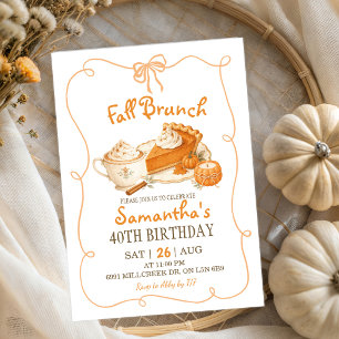 Invitation au brunch d'anniversaire d'automne