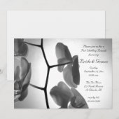 Invitation au brunch d'après mariage avec orchidée (Devant / Derrière)