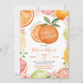 Invitation au brunch de bébé d'été aux fruits d'ag (Devant)