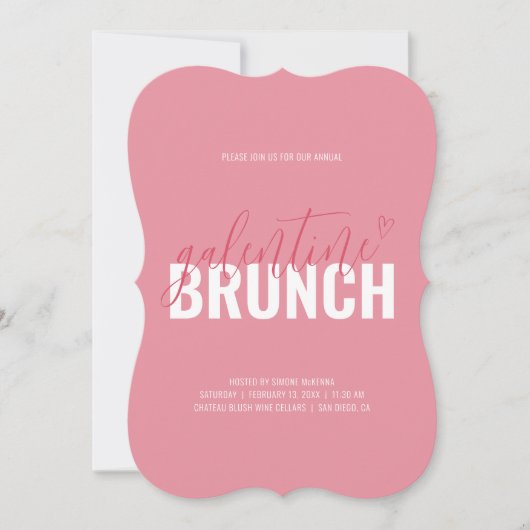 Invitation au Brunch de Célébration du Valentin Ro (Devant)