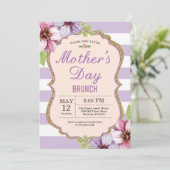 Invitation au brunch de la Fête des mères de fleur (Debout devant)