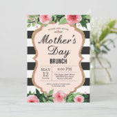 Invitation au brunch de la Fête des mères de fleur (Debout devant)