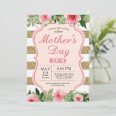Invitation au brunch de la Fête des mères de fleur (Debout devant)