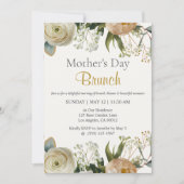 Invitation au brunch de la fête des Mères Élégant (Devant)