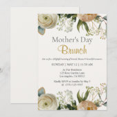 Invitation au brunch de la fête des Mères Élégant (Devant / Derrière)
