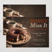 Invitation au brunch de la fête des Pères – Donuts (Devant / Derrière)