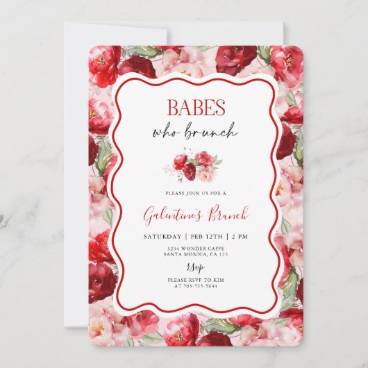 Invitation au brunch de la Galentine (Devant)