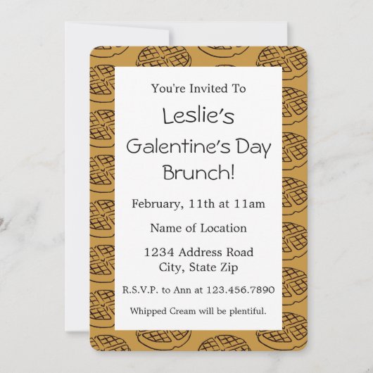 Invitation au brunch de la Saint-Galentin sur mesu (Devant)