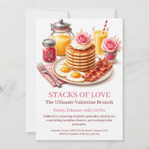 Invitation au brunch de la Saint-Valentin Love and