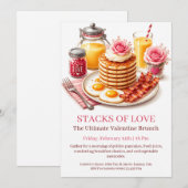 Invitation au brunch de la Saint-Valentin Love and (Devant / Derrière)