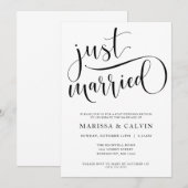 Invitation au brunch de mariage juste mariés (Devant / Derrière)