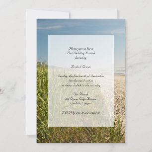 Invitation au brunch de mariage sur la plage natur
