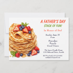 Invitation au brunch de pancakes pour la fête des