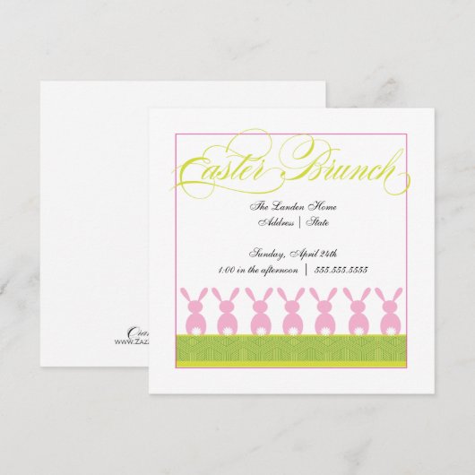 Invitation au brunch de Pâques (Devant / Derrière)