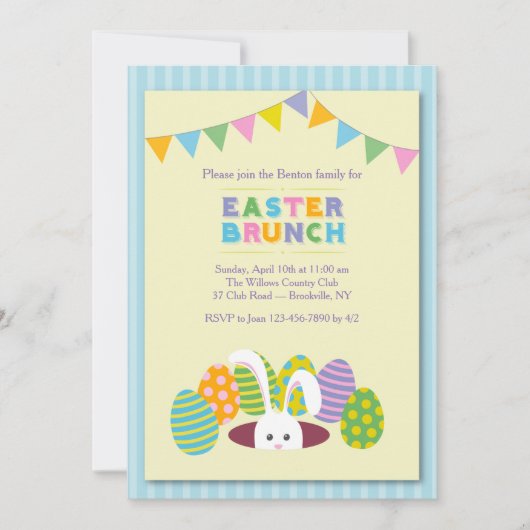 Invitation au brunch de Pâques (Devant)