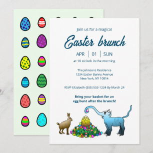 Invitation au brunch de Pâques & chasse aux œufs