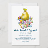 Invitation au brunch de Pâques & chasse aux œufs (Devant)