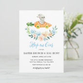 Invitation au brunch de Pâques du lapin et chasse  (Debout devant)