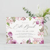 Invitation au brunch de Pâques Floral (Debout devant)