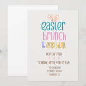 Invitation au brunch de Pâques | Invitation de fêt (Devant / Derrière)