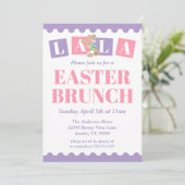 Invitation au brunch de Pâques La La (Debout devant)