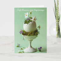 Invitation au brunch de Pâques Œuf floral Printemp