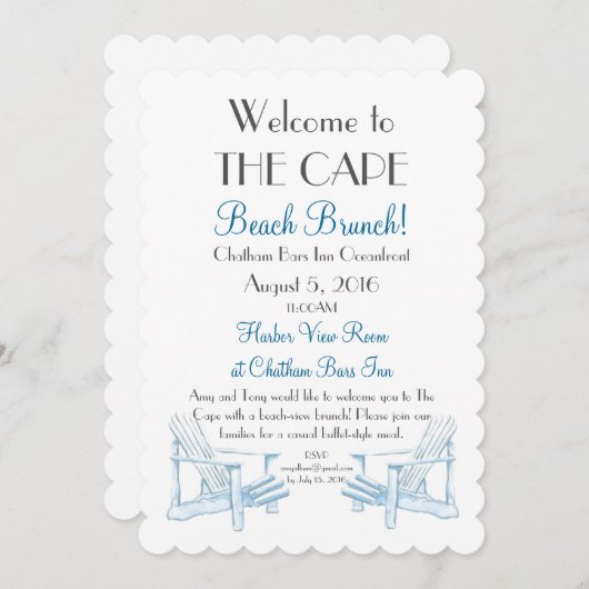 Invitation au brunch de plage (Devant / Derrière)