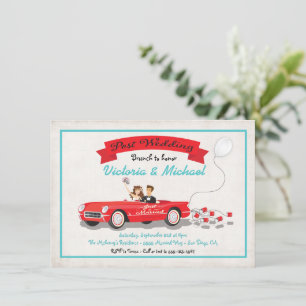 Invitation au brunch de réception de mariage après