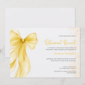 Invitation au brunch de retraite à ruban jaune (Devant / Derrière)