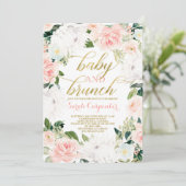 Invitation au brunch des Baby showers à fleurs de  (Debout devant)