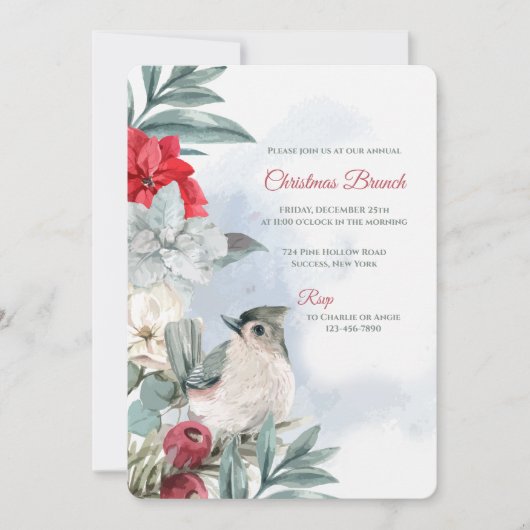 Invitation au Brunch des vacances d'hiver pour les (Devant)