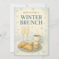 Invitation au brunch d'hiver | Élégant givré 