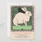 Invitation au brunch du lapin de Pâques et chasse (Devant)