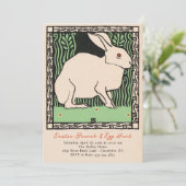 Invitation au brunch du lapin de Pâques et chasse (Debout devant)